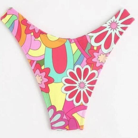 Hippie Floral Bikini Bottoms Size Small - Picture 2 of 4